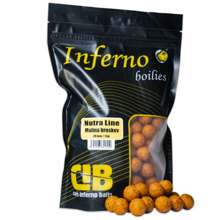 Carp Inferno Boilies Nutra Line - Malina/Broskev 20 mm 1 kg