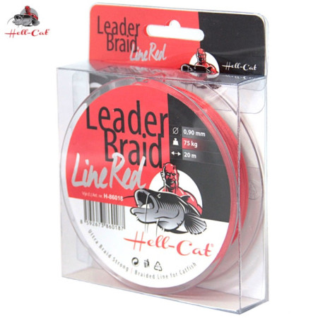 HELL-CAT Leader Braid Line Red 20m nadväzcová šnúra