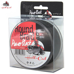 HELL-CAT Round Braid Power Black 200m šnúra 