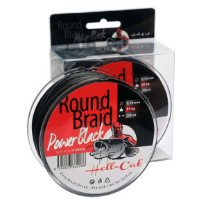 HELL-CAT Round Braid Power Black 200m šnúra 