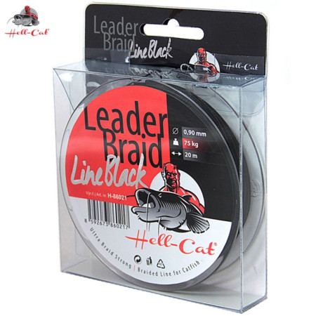 HELL-CAT Leader Braid Line Black 20m nadväzcová šnúra